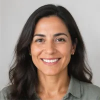 Retrato ilustrativo de Aline, gerado por IA